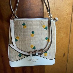 Kate Spade darcy pineapple embroidered bucket bag for 145$